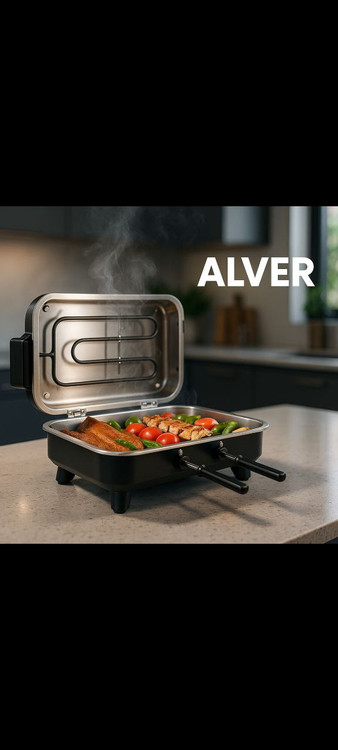 کباب پز آلور همه کاره برقی آلور Alver با ضمانتنامه کتبی شرکتی