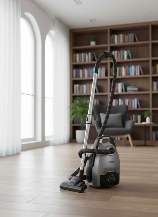 جاروبرقی 2800 وات دیجیتالی لوله کنفی و موتور مس سونیل SONIL با گارانتی کتبی شرکتی