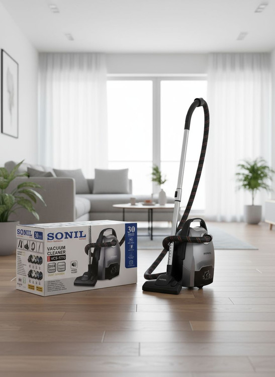 جاروبرقی 2800 وات دیجیتالی لوله کنفی و موتور مس سونیل SONIL با گارانتی کتبی شرکتی