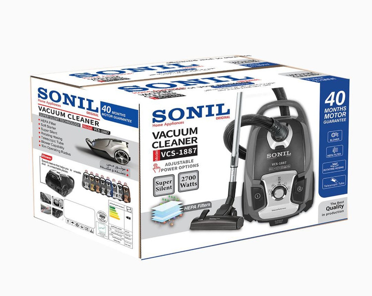 جاروبرقی سونیل 2700 ولومی دمنده و مکنده سونیل SONIL با گارانتی کتبی شرکتی
