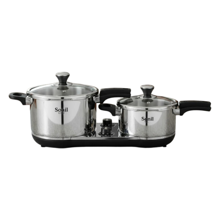 زودپز 6100 دوقلو 7 لیتری 4 لیتری با درب شیشه ای سونیل SONIL با ضمانتنامه کتبی شرکتی