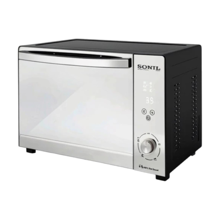 آون توستر50 لیتری دوسینی دیجیتالی دو المنت تایمردار دارای جوجه گردان سونیل SONIL STP620 با گارانتی کتبی