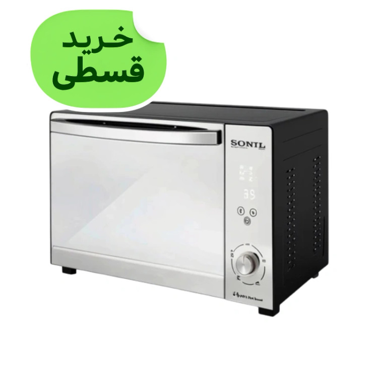 آون توستر50 لیتری دوسینی دیجیتالی دو المنت تایمردار دارای جوجه گردان سونیل SONIL STP620 با گارانتی کتبی